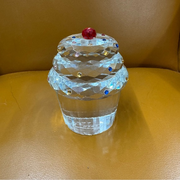 1980 Simon Design Crystal Cupcake Paperweight Vintage - Picture 4 of 13